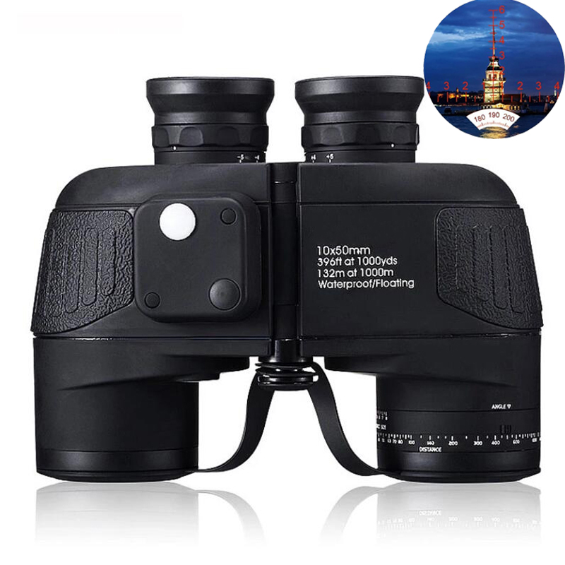 Compass Lensatic - Maritieme verrekijker 10x50 met afstandsmeter en