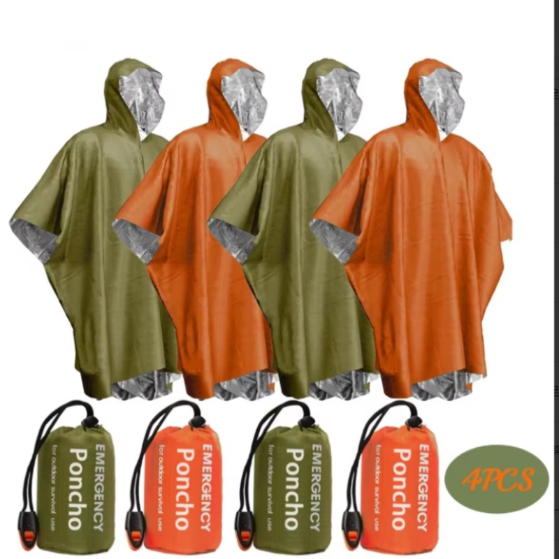 Draagbare noodponcho 4-delige  - Survival Blanket Reflective recensie en prijs